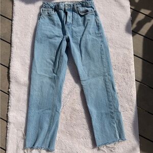 Topshop Light Blue Straight Leg Jeans